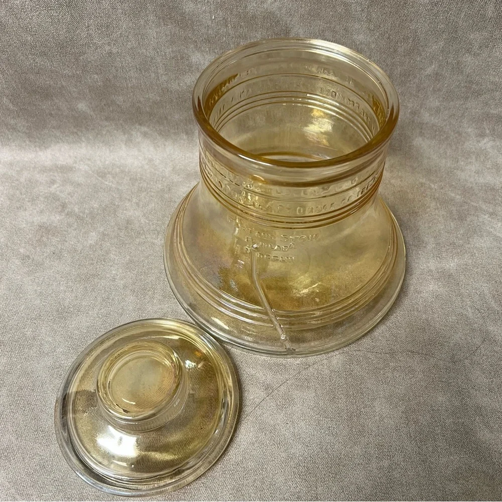 VTG.1976 BICENTENNIAL BARTLETT-COLLINS GLASS LIBERTY BELL COOKIE JAR